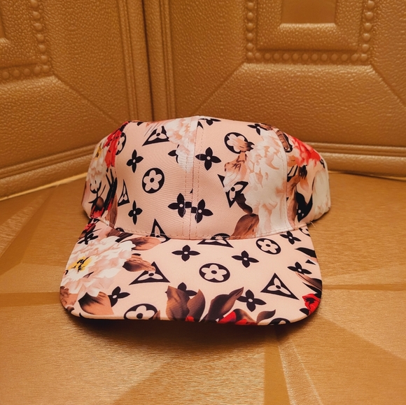 Faux Leather Designer Inspired Pink Baseball Cap. FINAL PRICE! - Picture 1 of 3